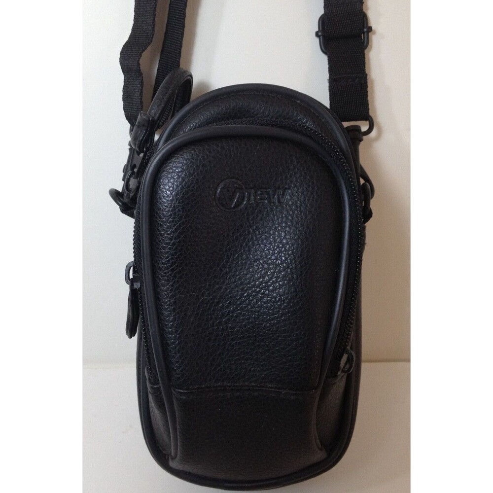 Vintage View Black Crossbody Camera / Phone Case & Wallet w/ Adjustable Strap